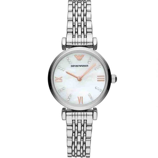 Emporio Armani Women’s Stainless Steel Mother of Pearl Dial 32mm Watch AR11204