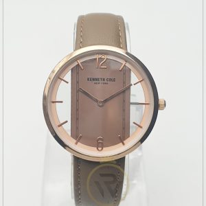 Kenneth Cole New York Women’s Quartz Leather Strap Brown Dial 38mm Watch KC0184A1104