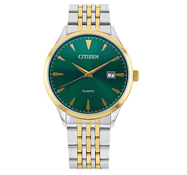 Citizen Men,s Quartz Stainless Steel Green Dial 41mm Watch DZ0064-52X