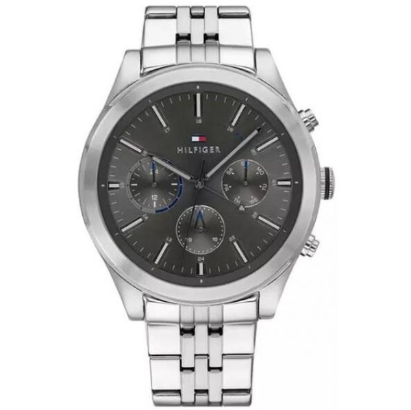 Tommy Hilfiger Men’s Quartz Stainless Steel Black Dial 44mm Watch 1791737