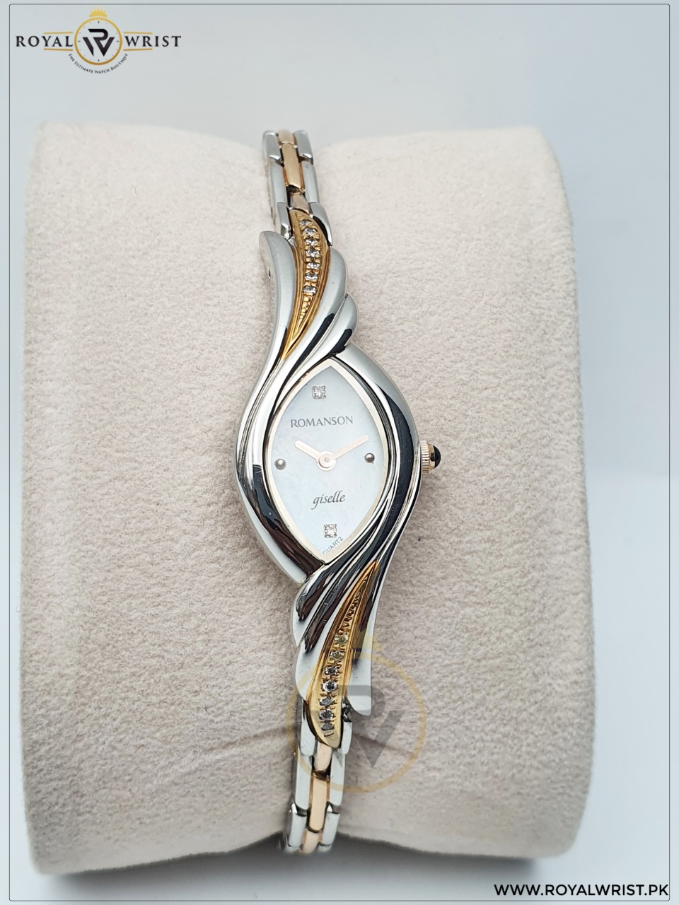 Romanson Women s Quartz Swiss Made Stainless Steel Mother of Pearl