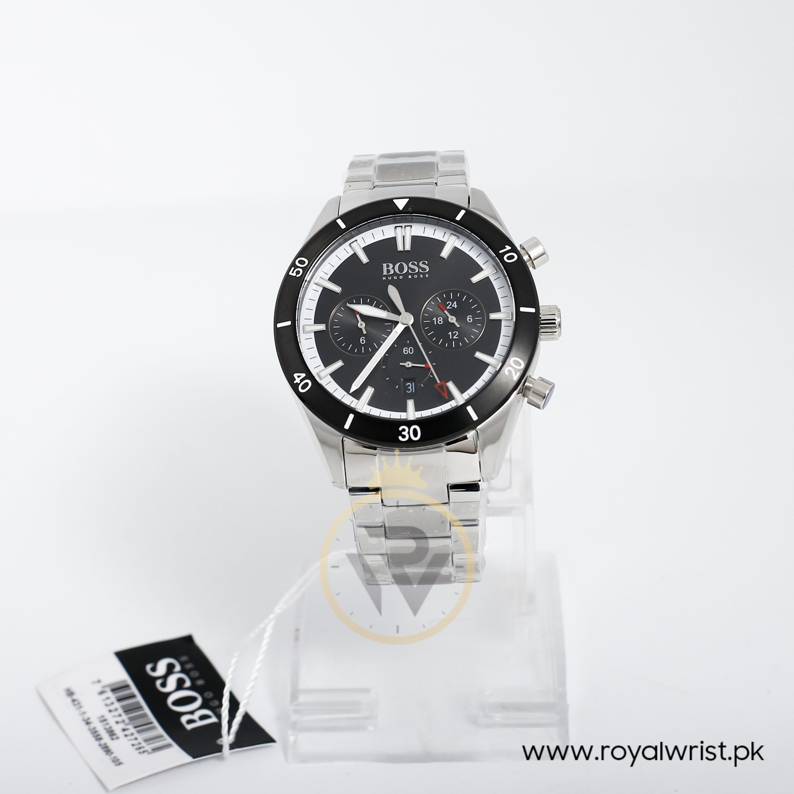 Hugo Boss Men\'s Quartz Stainless 44mm – Steel 1513862 Black Dial Watch