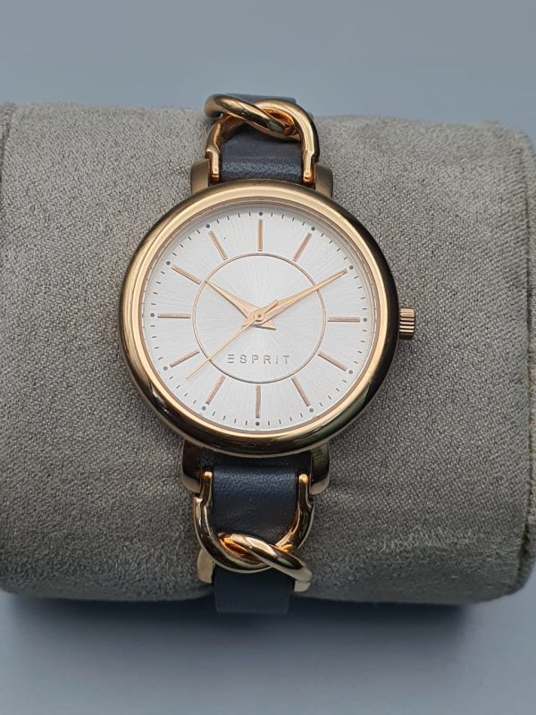 Esprit Women’s Quartz Leather Strap Silver Dial 34mm Watch ES109342003