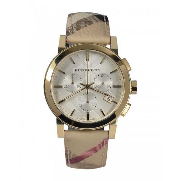 Burberry Women’s Unisex Leather Strap White Dial 38mm Watch BU9752