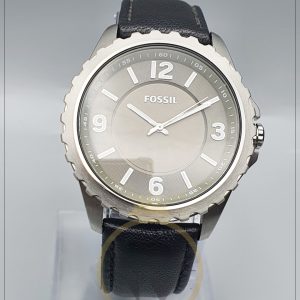 Fossil Men’s Quartz Leather Strap Grey Dial 44mm Watch BQ1532