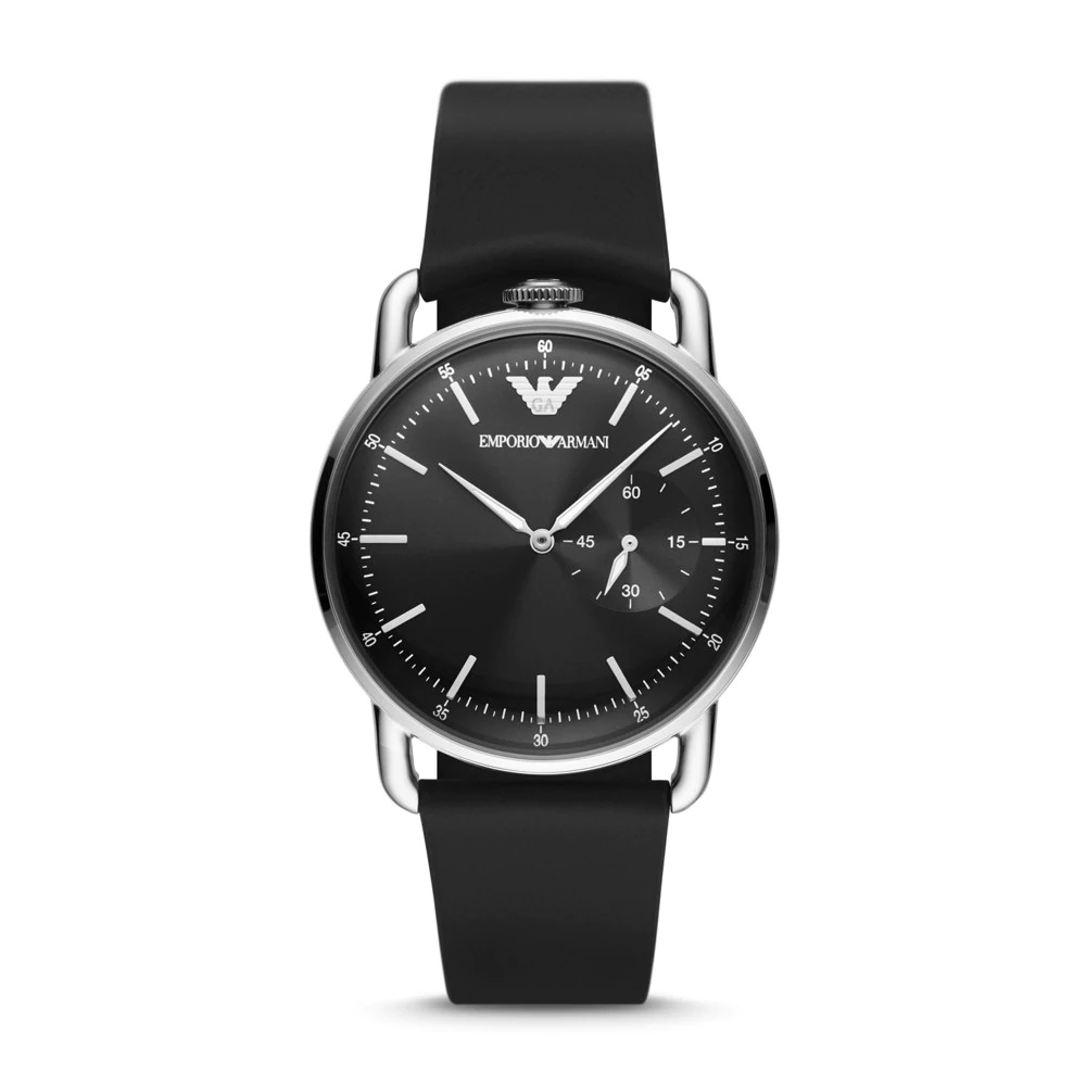 Armani watch men's online leather strap