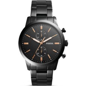 Fossil Men’s Quartz Chronograph Stainless Steel Black Dial 44mm Watch FS5379