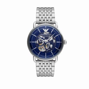 Emporio Armani Men’s Quartz Stainless Steel Blue Dial 43mm Watch AR60024
