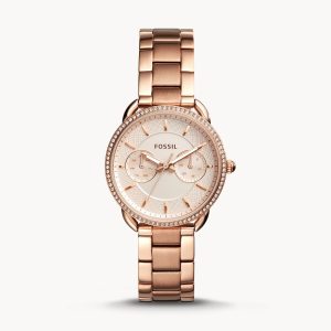Fossil Women’s Quartz Stainless Steel Rose Gold Dial 35mm Watch ES4264