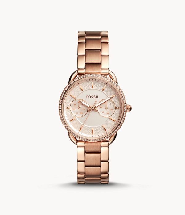 Fossil Women’s Quartz Stainless Steel Rose Gold Dial 35mm Watch ES4264 ...