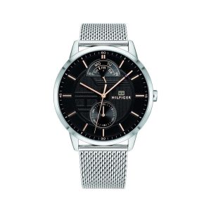 Tommy Hilfiger Men’s Quartz Stainless Steel Black Dial 44mm Watch 1791610