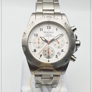 Meridian Men’s Quartz Stainless Steel White Dial 40mm Watch 3838