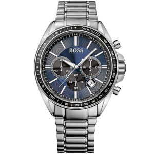 Hugo Boss Men’s Chronograph Quartz Stainless Steel Blue Dial 45mm Watch 1513081