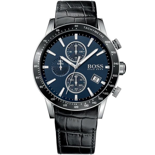 Hugo Boss Men’s Chronograph Quartz Stainless Steel Blue Dial 44mm Watch 1513391