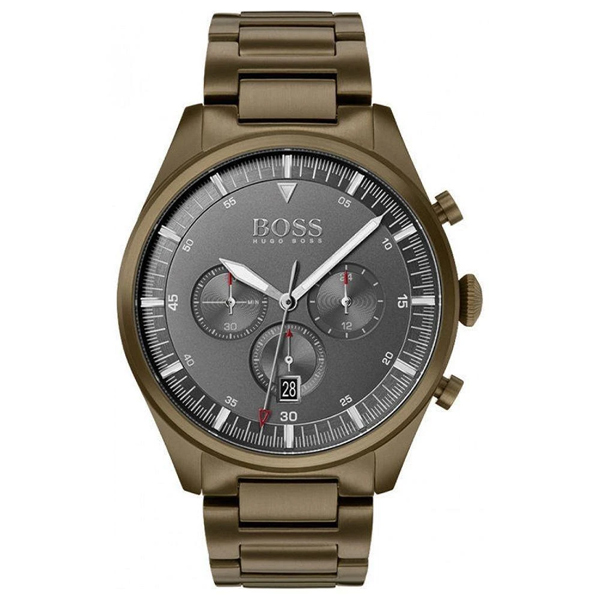 Hugo Boss Men’s Quartz Stainless Steel Grey Dial 44mm Watch 1513715 ...