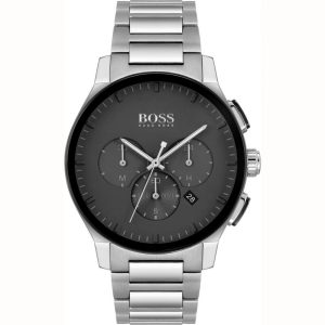 Hugo Boss Men’s Chronograph Quartz Stainless Steel Black Dial 44mm Watch 1513762