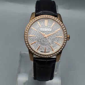 Pierre Cardin Women’s Swiss Made Quartz Leather Strap Silver Dial 34mm Watch PC107742