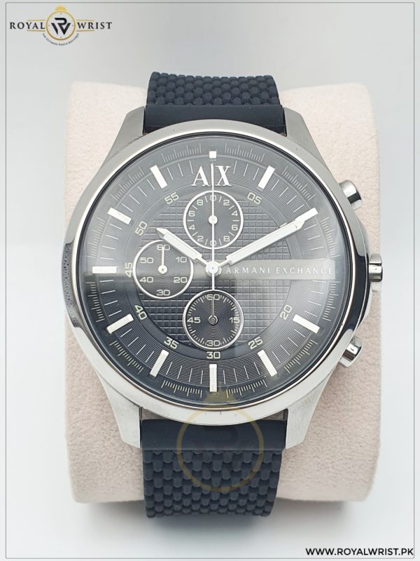 Armani Exchange Men’s Quartz Silicone Strap Black Dial 46mm Watch AX2153