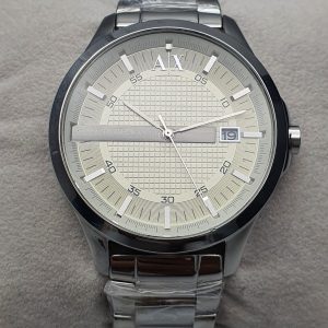Armani Exchange Men’s Quartz Stainless Steel Off-White Dial 46mm Watch AX2100