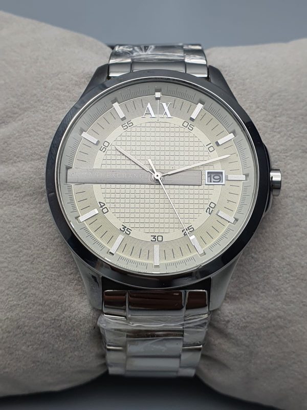 Armani Exchange Men’s Quartz Stainless Steel Off-White Dial 46mm Watch AX2100
