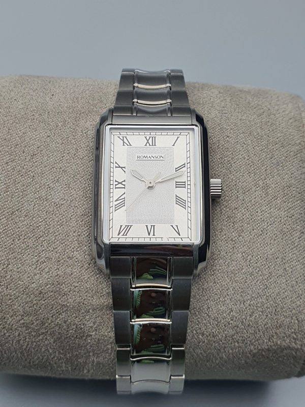 Romanson Women’s Swiss Made Quartz Stainless Steel Silver Dial 24mm Watch TM8904