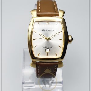 Pierre Cardin Men’s Leather Strap Silver Dial 36mm Watch 100251