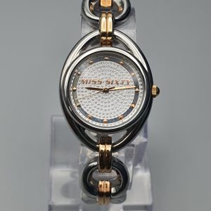 Miss Sixty Women’s Quartz Stainless Steel Bracelet Silver Dial 30mm Watch