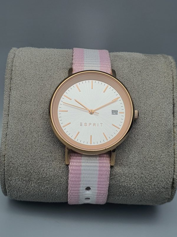 Esprit Women’s Quartz Nylon Strap Silver Dial 34mm Watch 108362