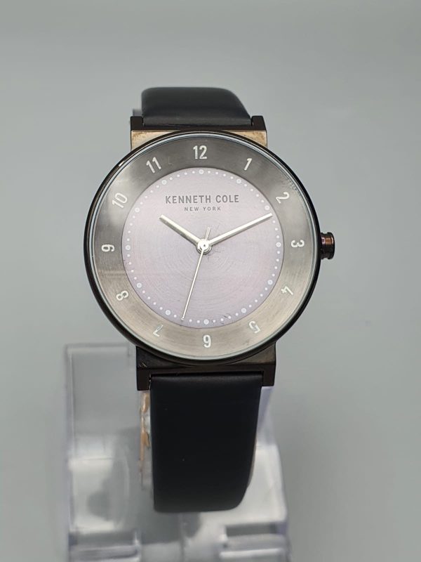 Kenneth Cole New York Unisex Leather Strap Grey Dial 38mm Watch KC0097JB003