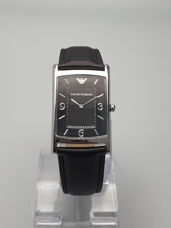 Emporio Armani Men’s Quartz Leather Strap Black Dial 27mm Watch AR0149
