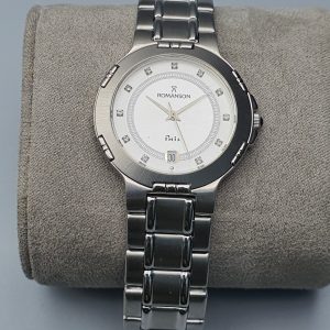 Romanson Women’s Quartz Swiss Made Stainless Steel Silver Dial 34mm Watch NM3502M