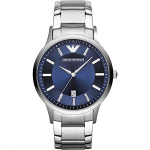Emporio Armani Men’s Quartz Stainless Steel Blue Dial 43mm Watch AR11180