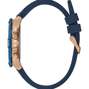 Guess Men’s Quartz Silicone Strap Blue Dial 43mm Watch GW0211G4