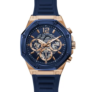 Guess Men’s Quartz Silicone Strap Blue Dial 44mm Watch GW0263G2