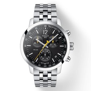 TISSOT Men’s Quartz Swiss Made Stainless Steel Black Dial 43mm Watch T114.417.11.057.00