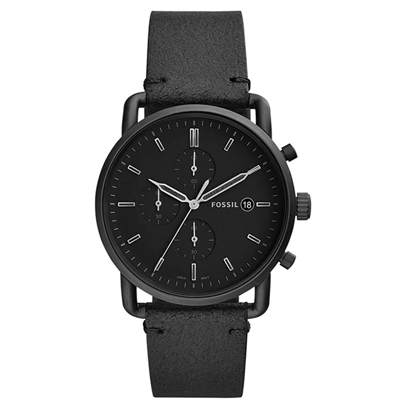 Buy Fossil THE COMMUT Men Black Analogue Watch FS5504 Watches For Men ...