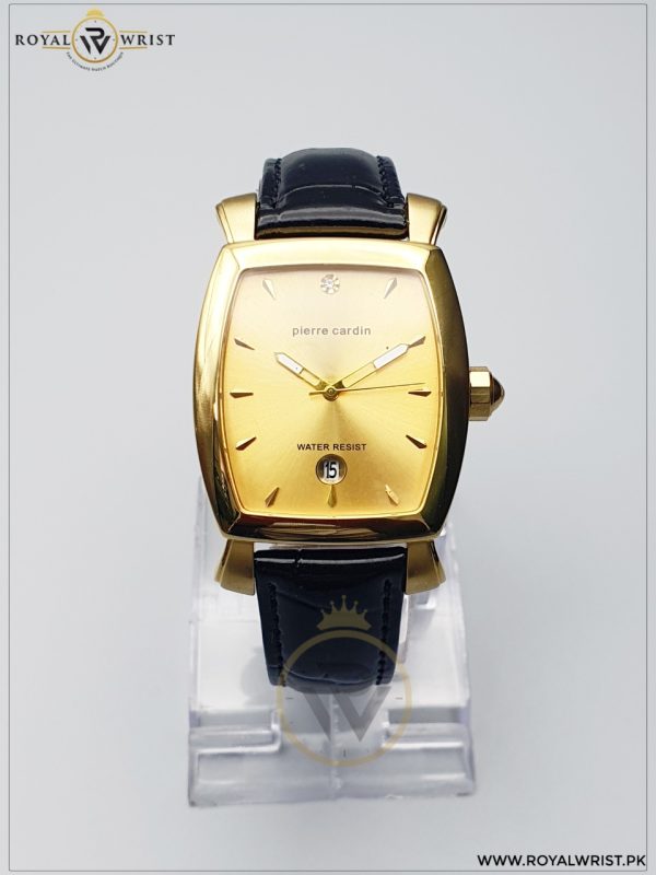 Pierre Cardin Men’s Leather Strap Gold Dial 36mm Watch PC100281