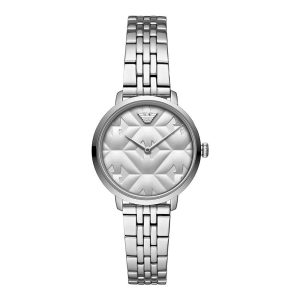 Emporio Armani Women’s Quartz Stainless Steel Silver Dial 32mm Watch AR11213
