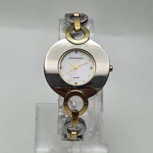 Romanson Women’s Quartz Swiss Made Stainless Steel Mother of Pearl Dial 34mm Watch RD0118L