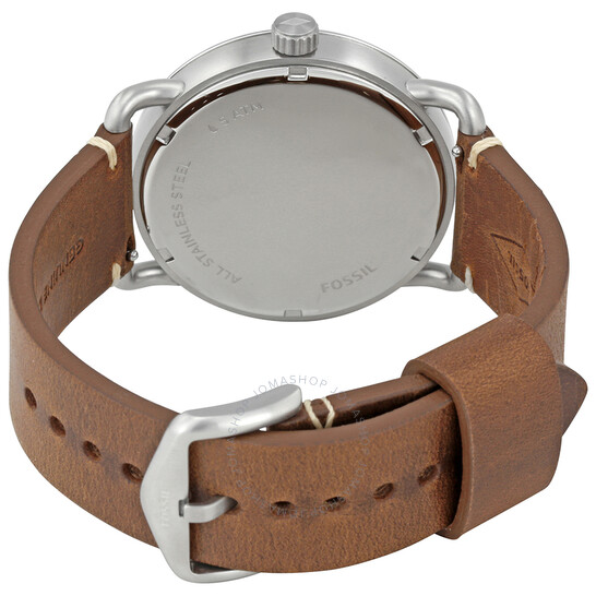 Fossil Men’s Quartz Leather Strap Cream Dial 42mm Watch FS5275 ...