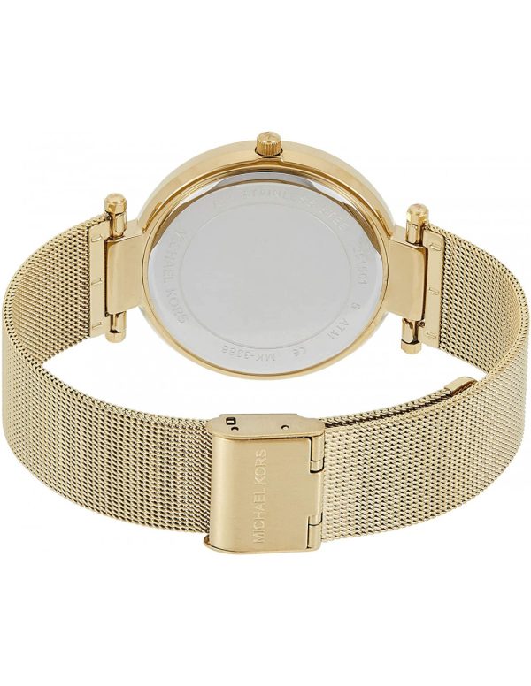 Michael Kors Women’s Quartz Stainless Steel Gold Dial 39mm Watch MK3368 ...