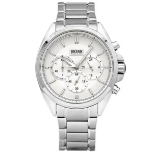 Hugo Boss Men’s Quartz Stainless Steel Silver Dial 44mm Watch 1513039