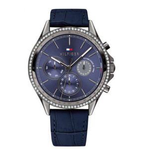 Tommy Hilfiger Women’s Quartz Leather Starp Blue 39mm Watch 1781979