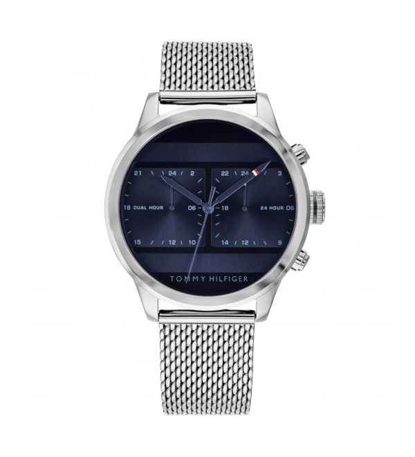 Tommy Hilfiger Men’s Quartz Stainless Steel Blue Dial 44mm Watch ...
