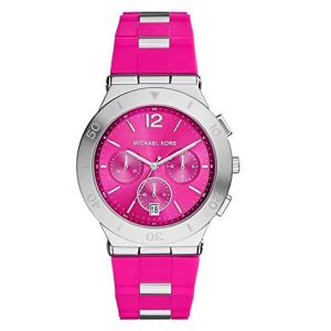 Michael Kors Women’s Quartz Silicone & Stainless Steel Pink Dial 40mm Watch MK6170