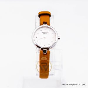 Kenneth Cole New York Women’s Quartz Leather Strap White Dial 34mm Watch KC50513001