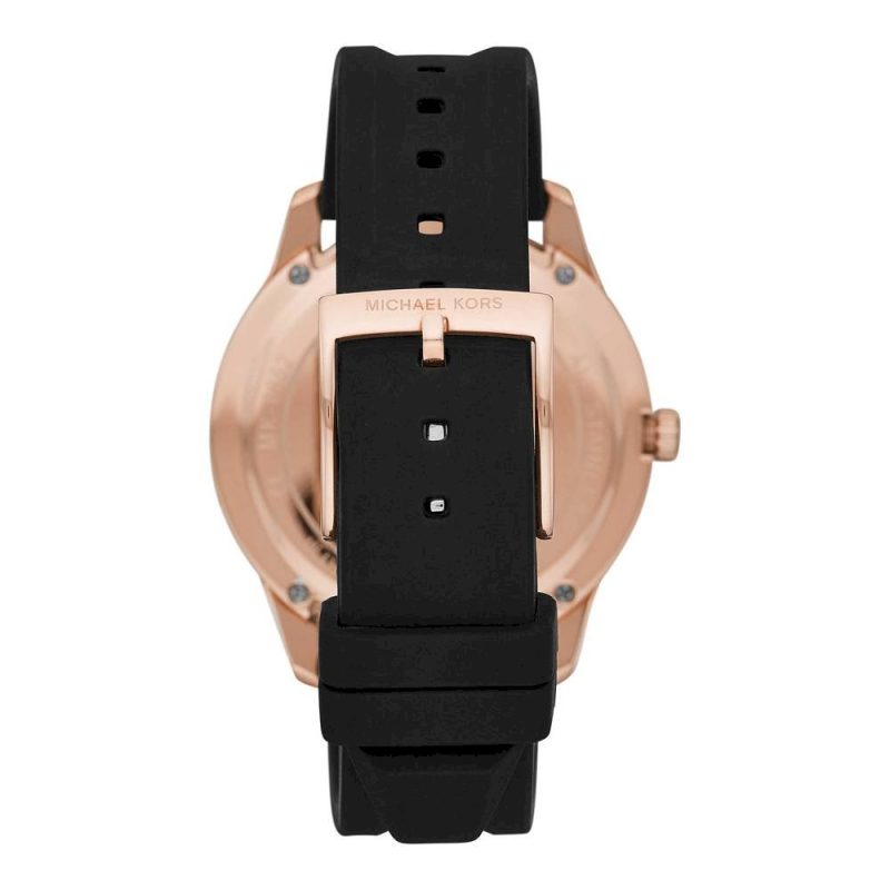 Michael Kors Women’s Quartz Silicone Strap Black Dial 40mm Watch MK6852 ...