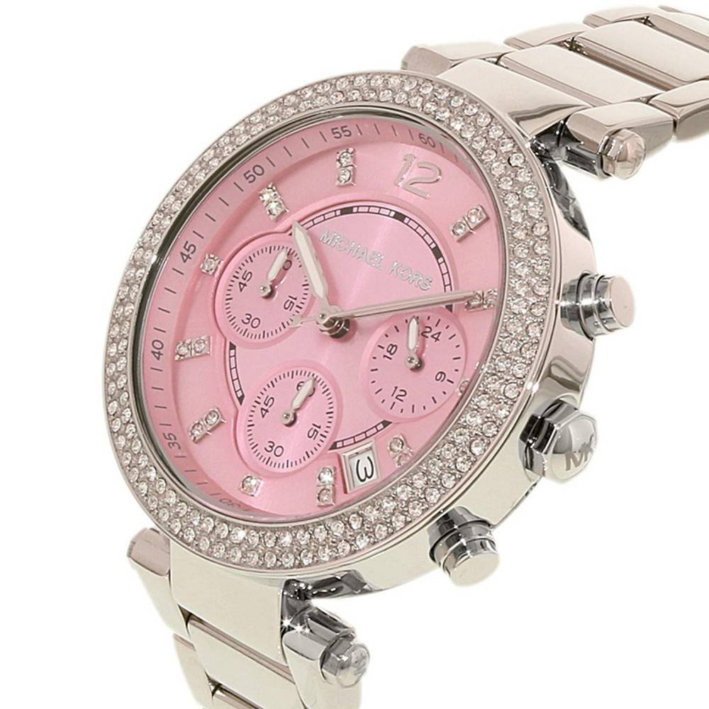 Michael Kors Women's Quartz Stainless Steel Pink Dial 39mm Watch MK6105 -  