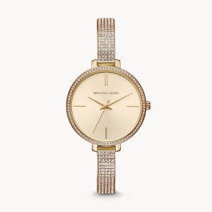 Michael Kors Women’s Quartz Stainless Steel Gold Dial 36mm Watch MK3784