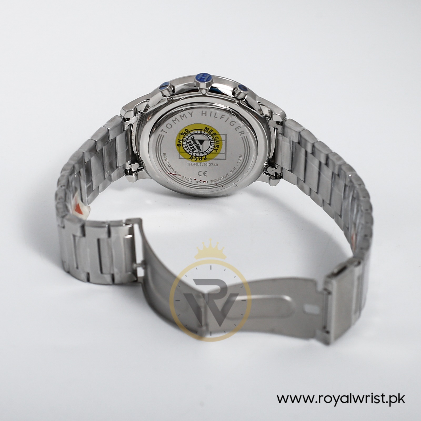 Tommy Hilfiger Men\'s Black Watch Stainless 1710407 – Steel Dial 44mm Quartz